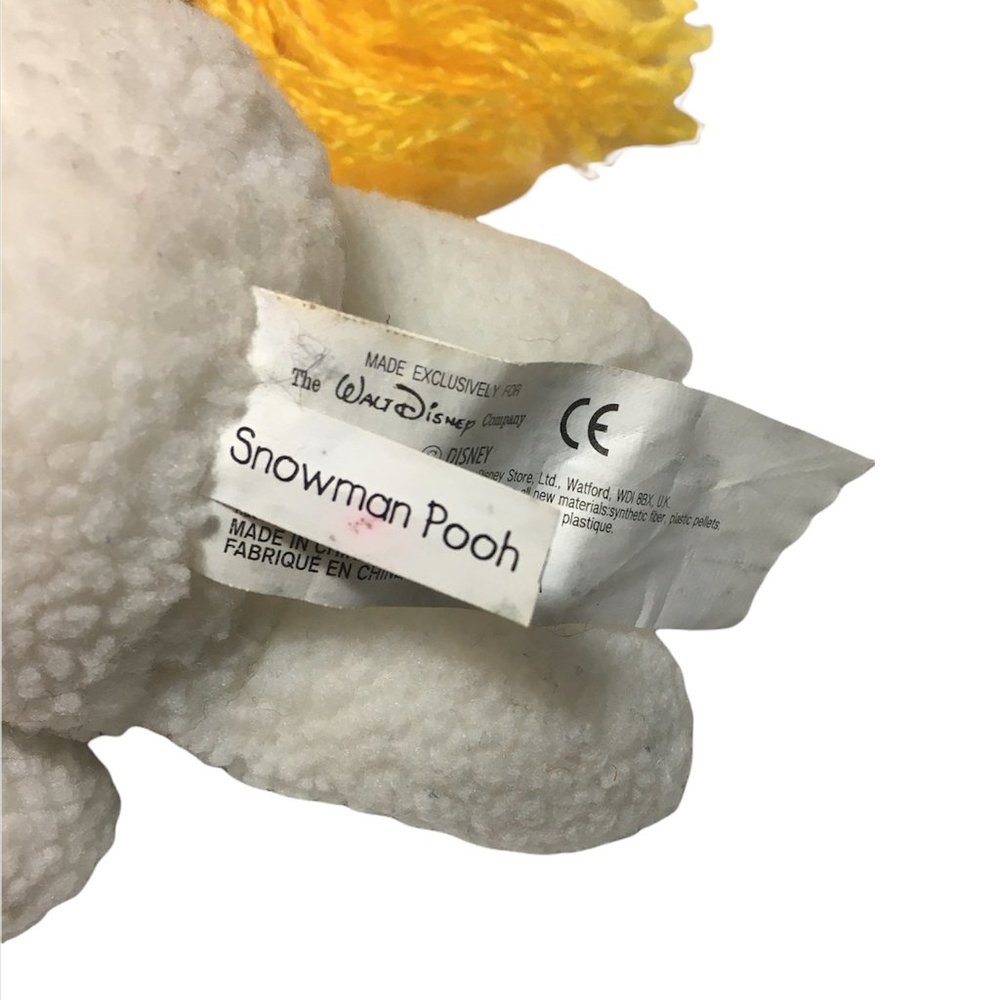 Disney Mini Bean Bag Snowman Pooh Exclusive Plush Beanie Snow Costume TAGS 8" - Picture 8 of 10